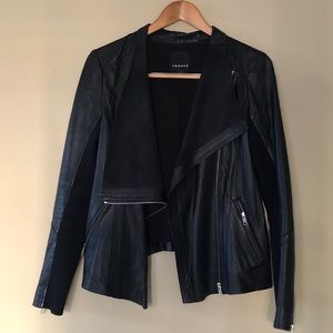 Trouve Leather Asymmetrical Jacket